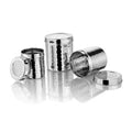 VINOD Stainless Steel Hammered Deep Dabba Set of 3 - Capacity: 350 ml, 500 ml and 750 ml with High Grade steel, Airtight Lids & Rust Free