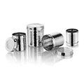 VINOD Stainless Steel Hammered Deep Dabba Set of 4 - Capacity: 3500 ml, 4500 ml, 5000 ml & 6000 ml with High Grade Steel & Airtight Lids