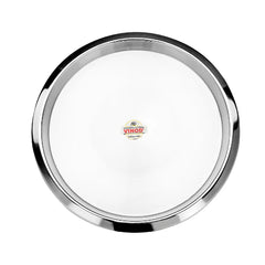 Vinod Stainless Steel Two Tone Dish / Serving Dish / Salad Plate / Snack Plate, Set of 6 pieces