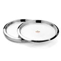 Vinod Stainless Steel Two Tone Dish / Serving Dish / Salad Plate / Snack Plate, Set of 6 pieces