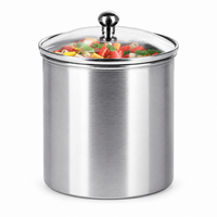 Free Stainless Steel Canister with Glass Lid