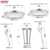 VINOD 18 Pieces Stainless Steel Dinner Set with Mirror finish, Heavy-Gauge steel, Rust-free, Durable, Dishwasher safe & ISI Certified
