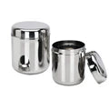 VINOD Stainless Steel Russian Deep Dabba Set of 2 - 3500 ml with Heavy Gauge Steel, Airtight Lids, Rust Free & Dishwasher Safe