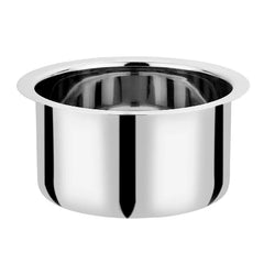VINOD Stainless Steel Induction Friendly Flat Bottom Tope without Lid 650 ml No 9 with Mirror Finish, Highest Grade Steel and Rust free