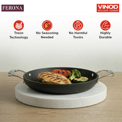 Vinod Ferona Cast Iron Grill Pan - 24 cm