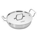 Doniv 2 Piece Majestic Sandwich Bottom Cookware Set, 1 Piece Sauce Pan with lid 14 cm & 1 Piece Kadhai with Lid 24 cm