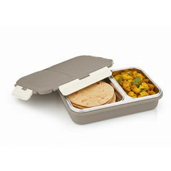 VINOD Stainless Steel 2 Compartment Tiffin, Airtight, Leak-Proof, Food-Grade Stainless Steel Tray, Insulated, Lightweight