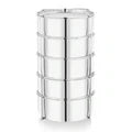 VINOD Stainless Steel Deluxe Hot Tiffin with 5 Compartments, Insulated, Rust Free, Leak Proof, Strong and Tough, Dishwasher Safe
