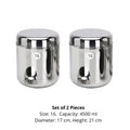 VINOD Stainless Steel Russian Deep Dabba Set of 2 - 4500 ml with Heavy Gauge Steel, Airtight Lids & Dishwasher Safe