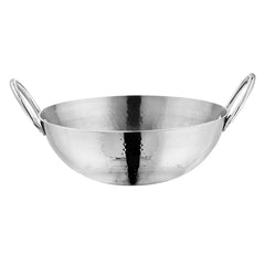 Vinod – Claro Heavy Gauge Stainless Steel Hammered Kadai, 2.5 mm