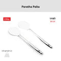 Vinod Stainless Steel Paratha Palta 34 cm Cooking Turner for Chapati, Dosa, Uttapam, Roti & Paratha Flat Plain Cooking Spoon Steel Spatula I Must Have Kitchen Tools I Set of 2