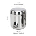 VINOD Stainless Steel Russian Deep Dabba Set of 4 - 2300 ml with Heavy Gauge Steel, Airtight Lids, Rust Free & Dishwasher Safe