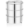 VINOD Stainless Steel Deluxe Hot Tiffin with 3 Compartment, Insulated, Rust Free, Leak Proof, Dishwasher Safe, Strong and Tough