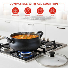 Vinod Zest Ceramica Handi with Lid - (Induction Friendly)