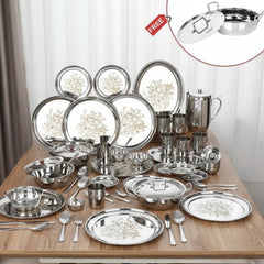 50 Pieces Laser Dinner Set with Complimentary Doniv Kadai Perfect Gift for Weddings and Anniversaries