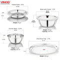 Vinod 51 Pieces Deluxe Stainless Steel Dinner Set In Two Boxes, Rust-Free Steel, Mirror Finish, Dishwasher Safe & ISI Certified