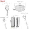 VINOD 53 Pieces Two Tone Dinner Set, Heavy Gauge, Rust-free, Tough and Strong, Durable Two Shine, Dishwasher Safe and ISI certified