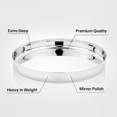 Vinod Stainless Steel Beeding Khumcha Thali Set of 2,