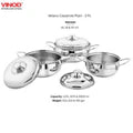 VINOD 61 Pcs Premium Stainless Steel Dinner Set Heavy Gauge, Rust Free, Durable, Dishwasher Safe, Hygienic, Mirror Finish with ISI Certified