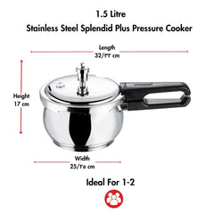 Vinod 18/8 Stainless Steel Splendid Plus Pressure Cooker