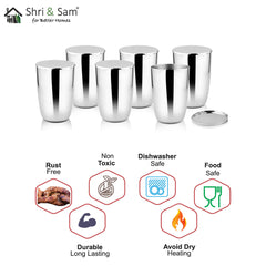 Stainless Steel 6 PCS Hammered Glass Impression
