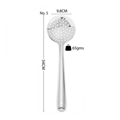 Vinod Stainless Steel Cooking Skimmer/ Jharni/Jhara With long Handle, Set of 2, Size 34cm