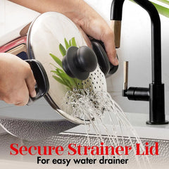 Vinod Stainless Steel Pasta Pot with Strainer lid
