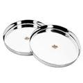 Vinod Stainless Steel Beeding Khumcha Thali set of 2