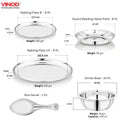 Vinod 85 Pieces Deluxe Stainless Steel Dinner Set, Rust-Free Heavy Gauge Steel, Mirror Finish, Dishwasher Safe and ISI Certified