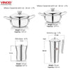 VINOD 51 Pieces Stainless Steel Dinner Set in Two Boxes, Heavy Gauge steel, Tough and Strong, Mirror finish, Dishwasher safe & ISI certified