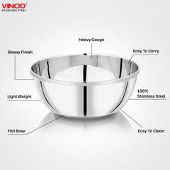 Vinod Stainless Steel Maharaja Bowl set of 6 pcs