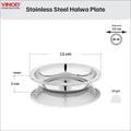 Vinod Stainless Steel Halwa Plate Set of 12 Pieces, Diameter 12.2 cm