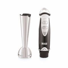 BOSS Quickmix Hand Blender 450 watts Hand Blender, Variable speed control, Chopper & Measuring Jar, Whisk & Dough hooks, 2 Years Warranty