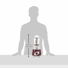 BOSS Thunder 550W Mixer Grinder with Powerful Motor, 3 SS Jars, 5 years warranty