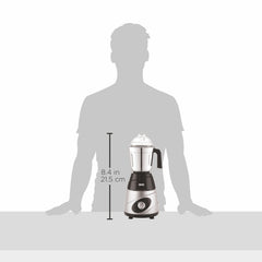 BOSS Thunder Deluxe 550W Mixer Grinder with Powerful Motor, 3 SS Jars, 5 years warranty