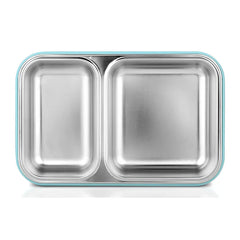 VINOD Stainless Steel 2 Compartment Tiffin, Airtight, Leak-Proof, Food-Grade Stainless Steel Tray, Insulated, Lightweight
