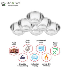 Stainless Steel 6 PCS Bidding Bowl Delight