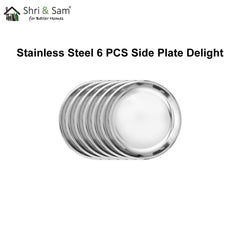 Stainless Steel 6 PCS Side Plate Delight