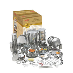 VINOD Deluxe 116 Pieces Griha Pravesh Set Elegant Gifting Option for Weddings, Anniversaries and Auspicious Occasions