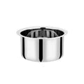 Vinod Stainless Steel Induction Friendly Flat Bottom Tope Without Lid – 4 Pieces Large Set – Capacity 3.70 Litre, 4.60 Litre, 5.50 Litre & 6.70 Litre