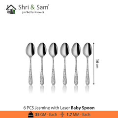 Stainless Steel Cutlery with Laser Jasmine