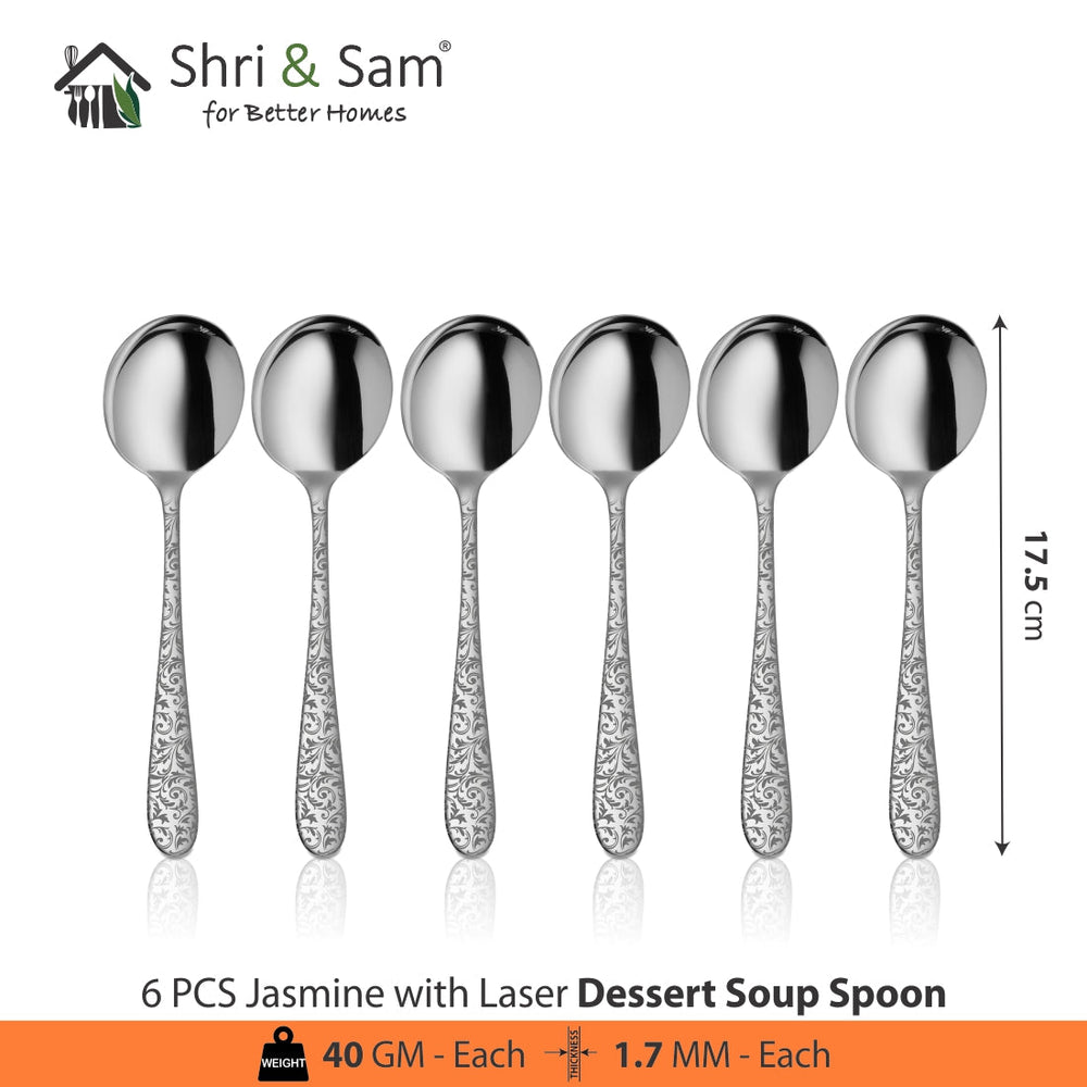 Stainless Steel Cutlery with Laser Jasmine