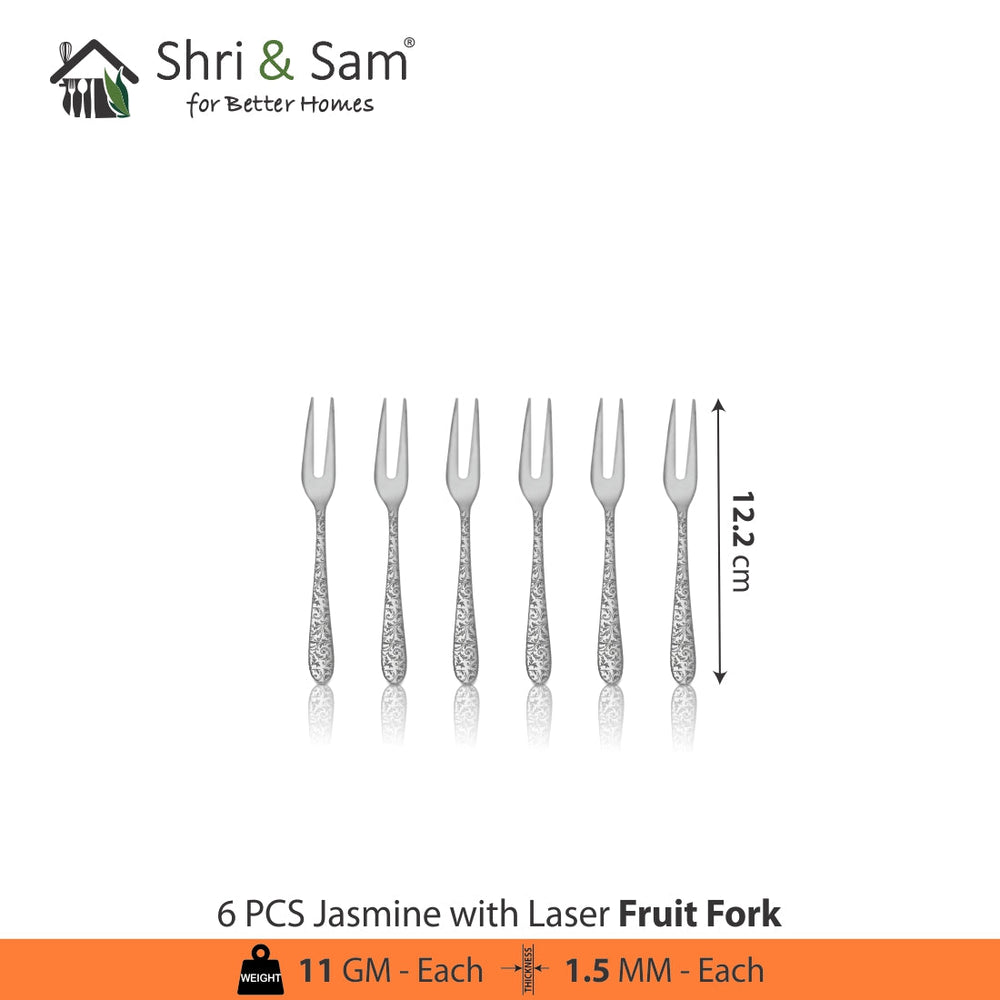 Stainless Steel Cutlery with Laser Jasmine