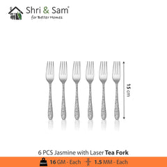 Stainless Steel Cutlery with Laser Jasmine