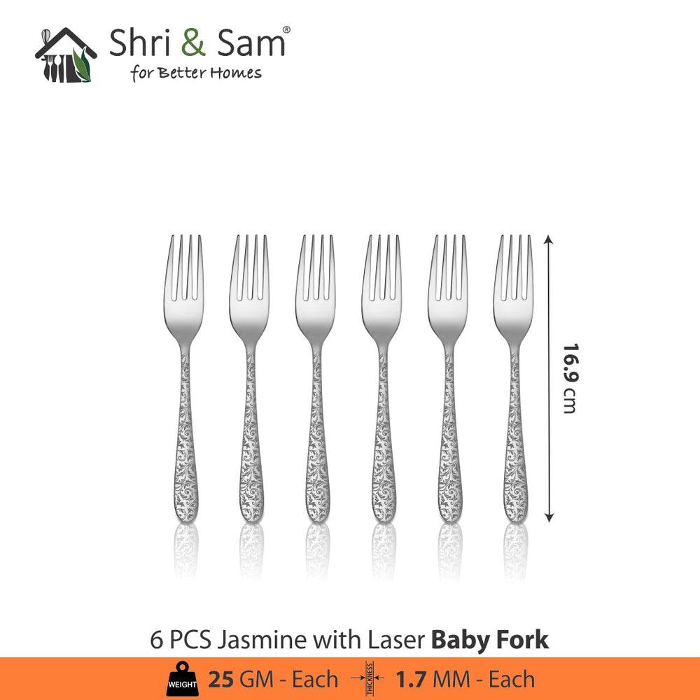 Stainless Steel Cutlery with Laser Jasmine