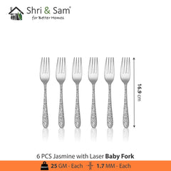 Stainless Steel Cutlery with Laser Jasmine