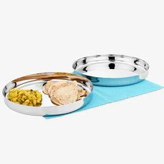 Vinod Stainless Steel Beeding Khumcha Thali Set of 2,