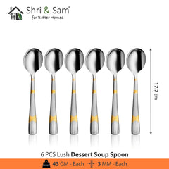 Stainless Steel 24 PCS Cutlery Set with Dessert Soup Spoon Lush
