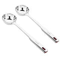 Vinod Stainless Steel Queens Laddle Mirror Polished Rice Spoon I Set of 2
