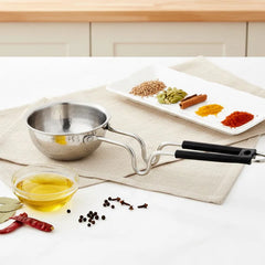 Vinod - Claro Heavy Gauge Stainless Steel Hammered Tadka Pan, 1.5 mm